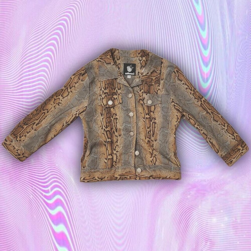 1990s vintage Dollhouse Snake print jacket